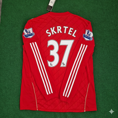 Martin Skrtel Liverpool 2010 2012 Season Long Sleeves Red Retro Football Jersey