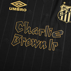 Santos FC Neymar Jr Charlie Brown Black Vintage Special Edition Neymar Jr. Football Jersey