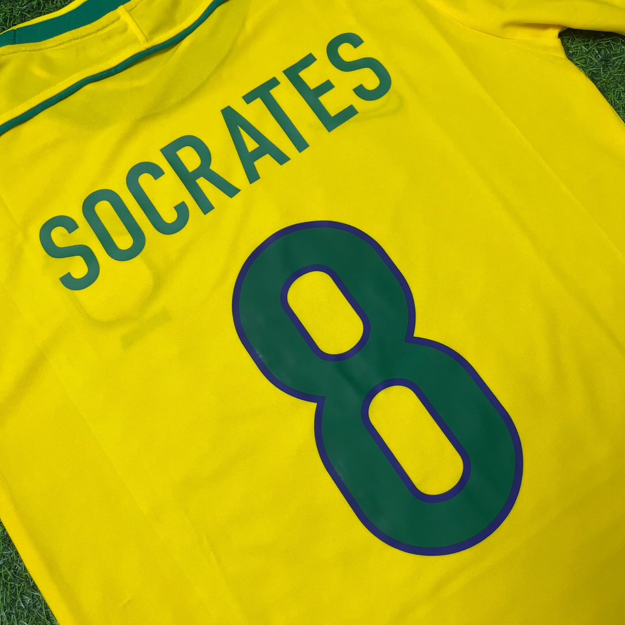 Sócrates #8- Brazil Long Sleeve Retro Football Jersey Kit Shirt