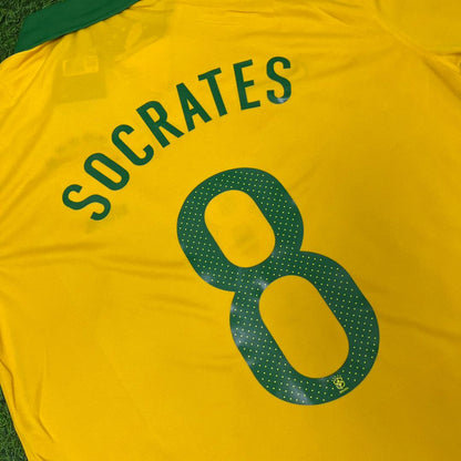 Sócrates Brazil Retro Home Yellow Football Jersey Collection