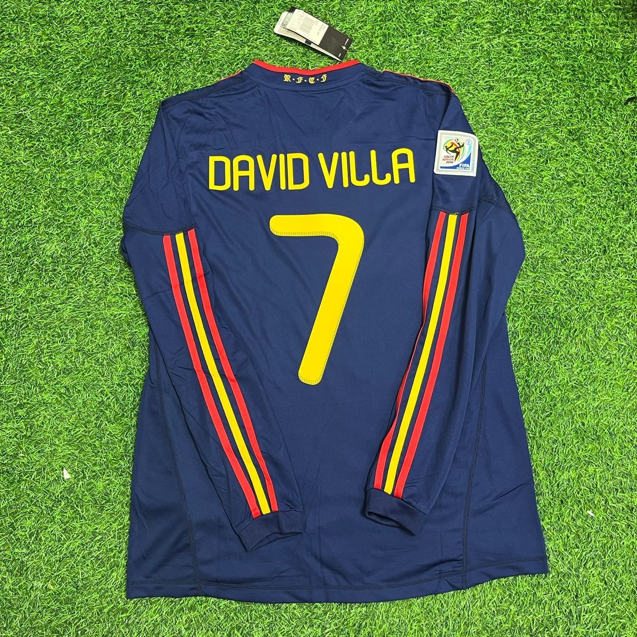 Spain 2010 World Cup David Villa - Retro Away Football Jersey
