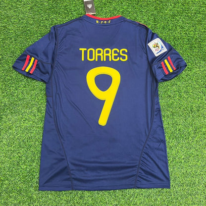 Spain 2010 World Cup Fernando Torres Retro Kids Football Jersey detail view