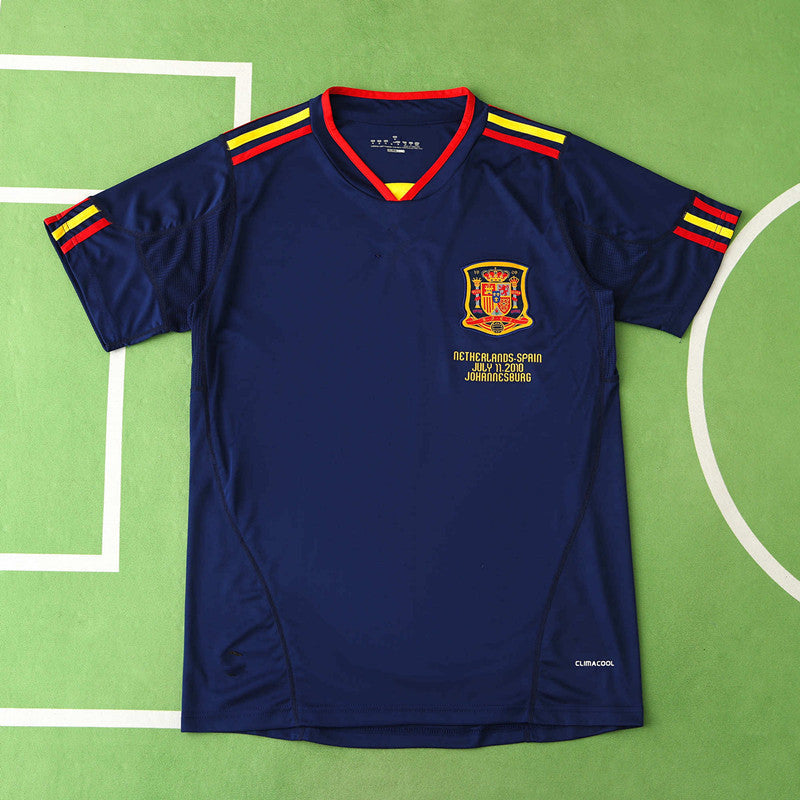 Spain World Cup 2010 Final Champions Home Retro Football Jersey