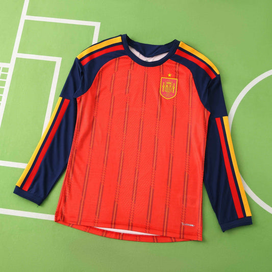 Spain World Cup 2026 Home Long Sleeve Football Jersey