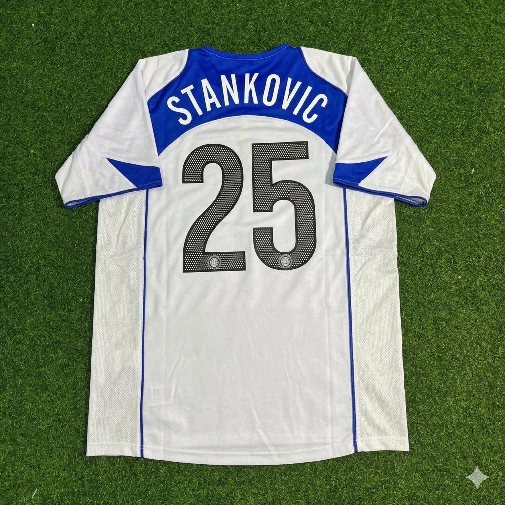 Dejan Stankovic Inter Milan 2004-2005 Retro White Football Jersey Kit