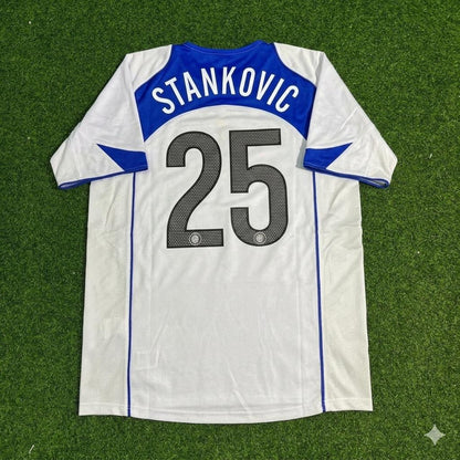 Dejan Stankovic Inter Milan 2004-2005 Retro White Football Jersey Kit