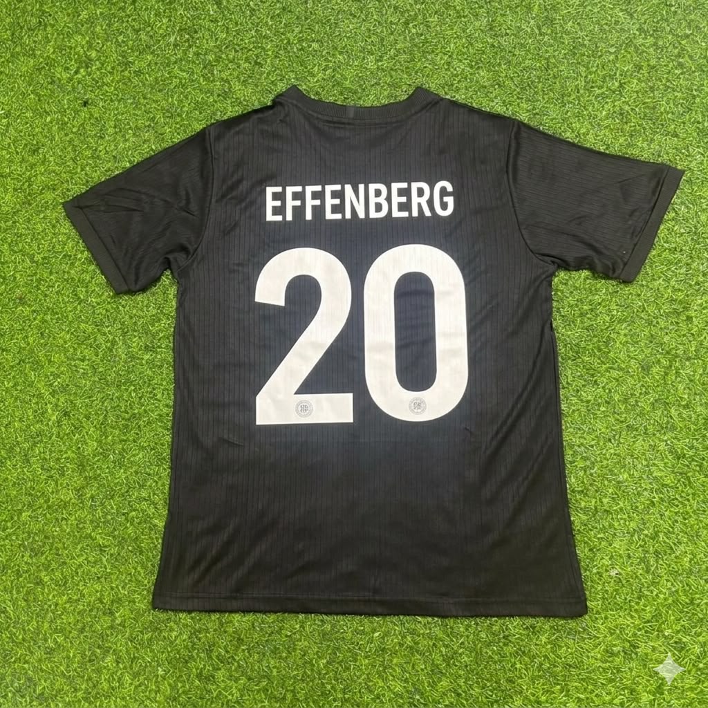 Stefan Effenberg Germany 125 Years Special Black Football Jersey Kit