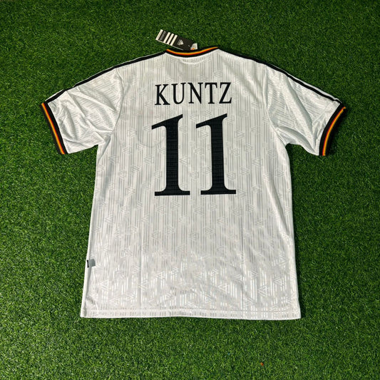 Stefan Kuntz Deutschland 1996 Europameisterschaft Finale Heim Retro Fussballtrikot Set Jersey