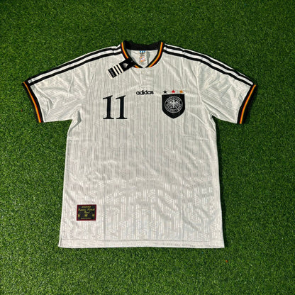 Stefan Kuntz Deutschland 1996 Europameisterschaft Finale Heim Retro Fussballtrikot Set Jersey