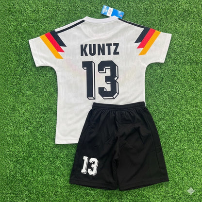 Germany World Cup 1990 Stefan Kuntz 13- Deutschland Retro Kids Football Jersey - Deutschland Retro Kinder WM 1990
