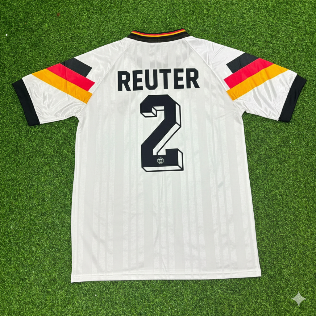 Stefan Reuter Germany 1992 Retro Football Jersey Kit