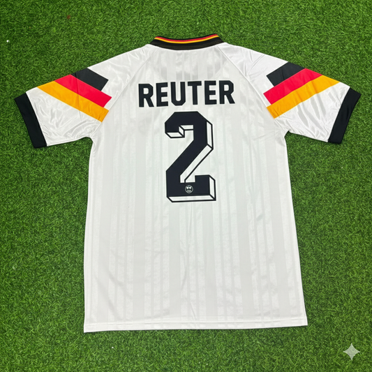 Stefan Reuter Germany 1992 Retro Football Jersey Kit