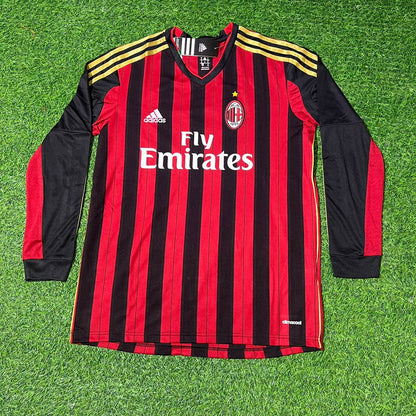 Stephan El Shaarawy AC Milan 2013/14 Long Sleeve Home Retro Football Jersey Collection