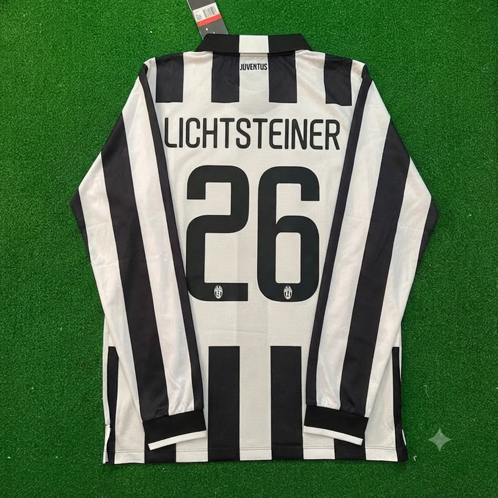Stephan Lichtsteiner #26 Juventus 2014 2015 Retro Long Sleeve Football Jersey