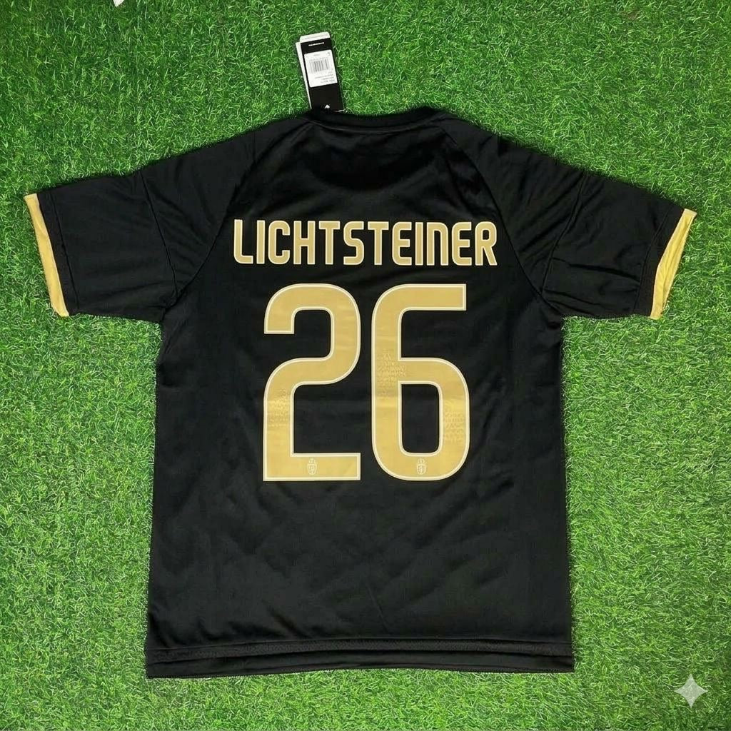 Stephan Lichtsteiner 26- Juventus Retro Black Football Jersey Kit