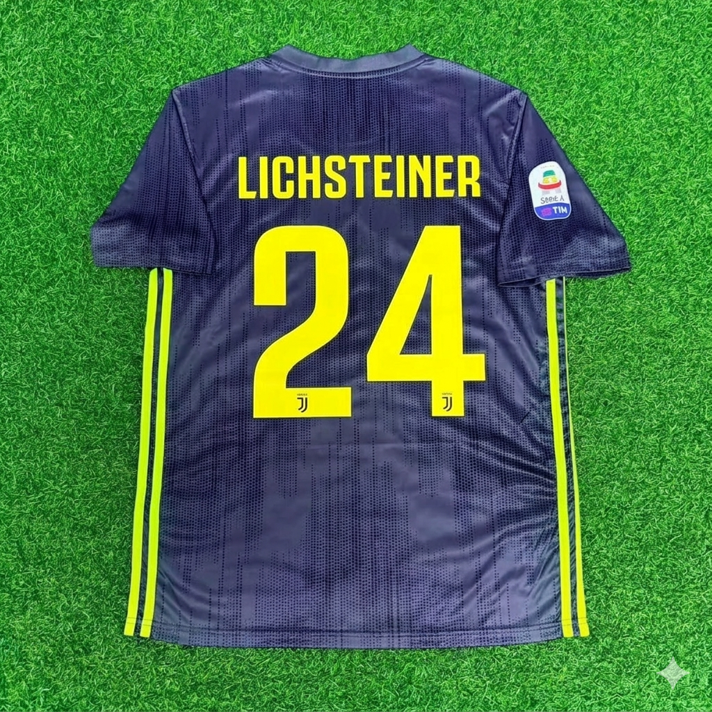 Stephan Lichtsteiner #24 Juventus 2017-2018 Retro Home Football Jersey Kit