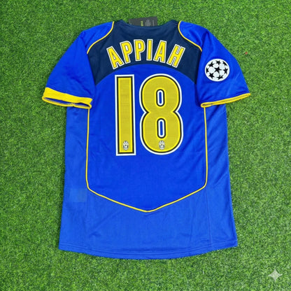 Stephen Appiah Juventus 2004-2005 Blue Retro Jersey | Kit | Trikot | Maillot Soccer Shirt