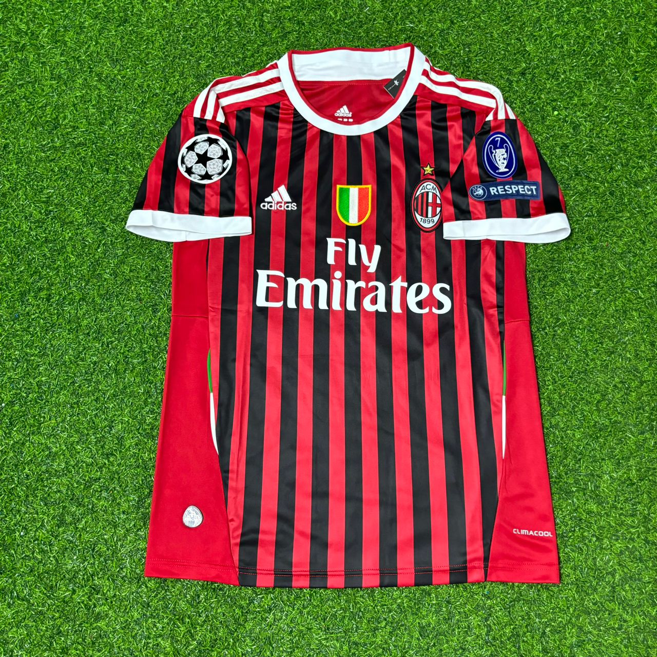 Stephen El Shaarawy #92 AC Milan 2011-2012 Home Retro Football Jersey Kit