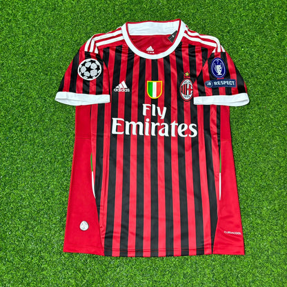 Stephen El Shaarawy #92 AC Milan 2011-2012 Home Retro Football Jersey Kit