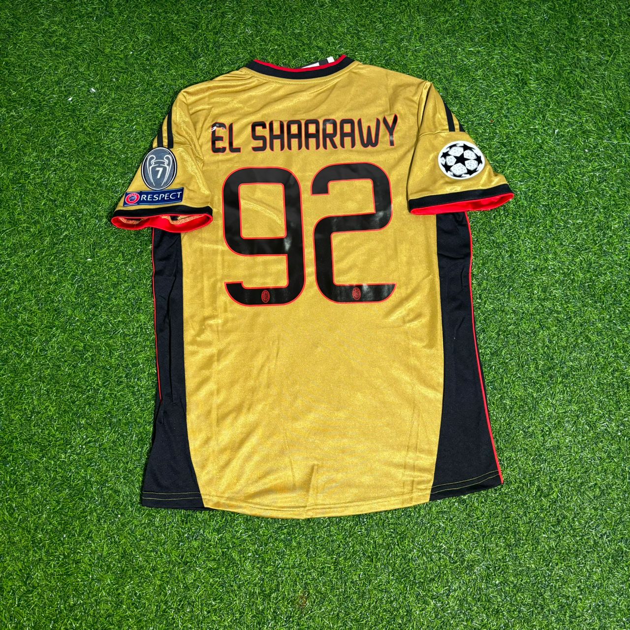 Stephen El Shaarawy AC Milan 2013/2014 Golden Retro Football Jersey Kit