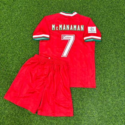 Steve McManaman Liverpool Home Red Kids Retro Football Jersey Kit