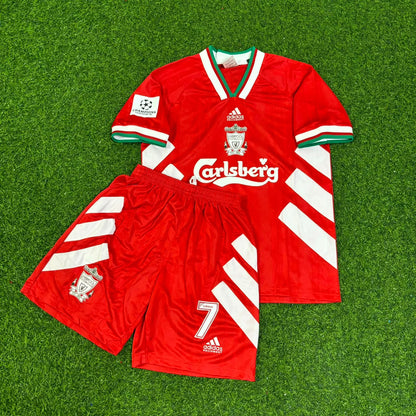 Steve McManaman Liverpool Home Red Kids Retro Football Jersey Kit