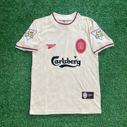 Phil Babb Liverpool 1996 1997 Retro Away White Retro Football Jersey