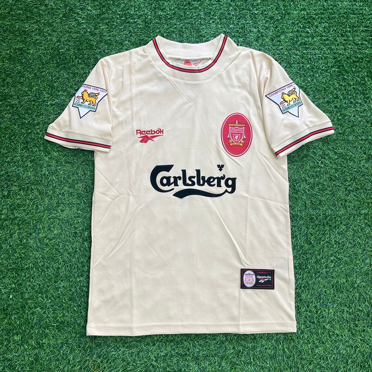 Jamie Redknapp Liverpool 1996 1997 Retro Away White Retro Football Jersey