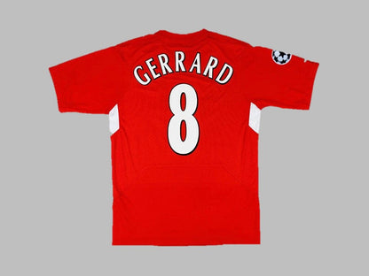 Steven Gerrard 8 - Liverpool 2005 Champions League Final Retro Football Jersey Kit
