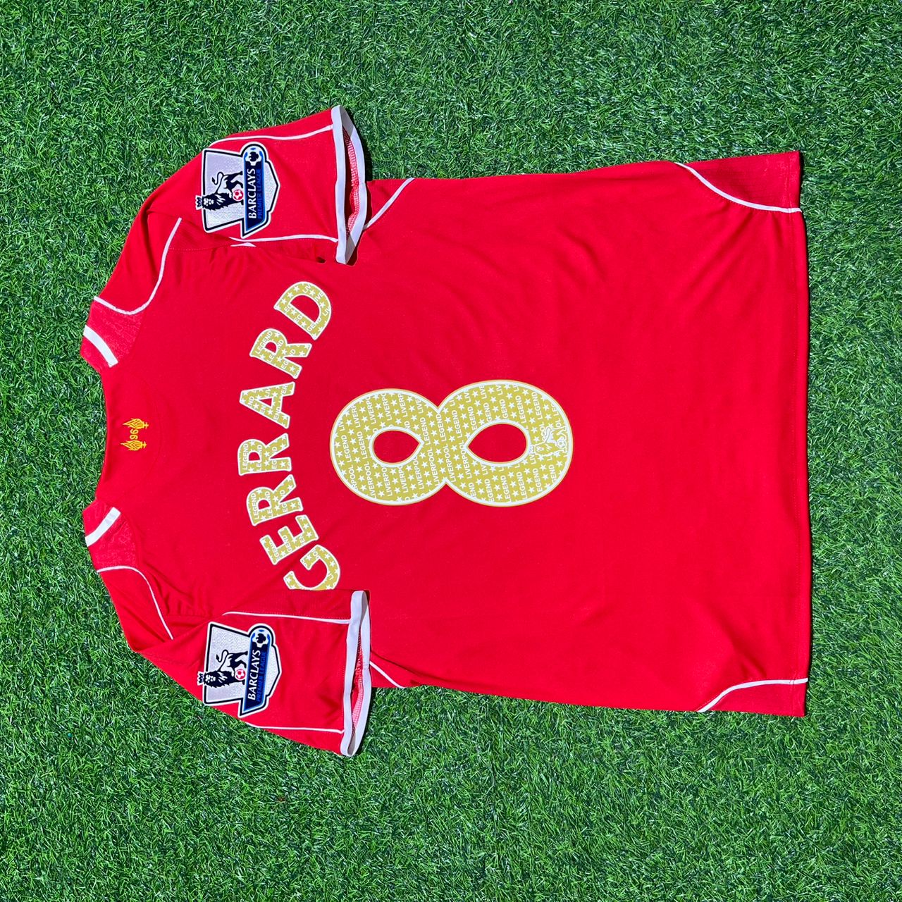Steven Gerrard #8 Liverpool 2014 2015 Final Year Special Retro Football Jersey