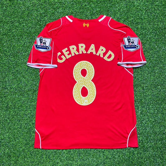 Steven Gerrard #8 Liverpool 2014 2015 Final Year Special Retro Football Jersey