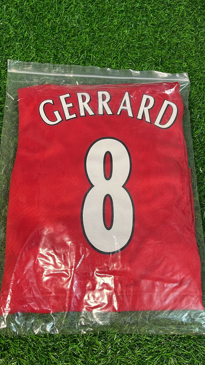Steven Gerrard 8 Liverpool 2005 Champions League Final Istanbul Kids Football Jersey Kit for Children Personnalisable