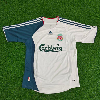 Steven Gerrard Liverpool 2006 2007 White Retro Football Jersey