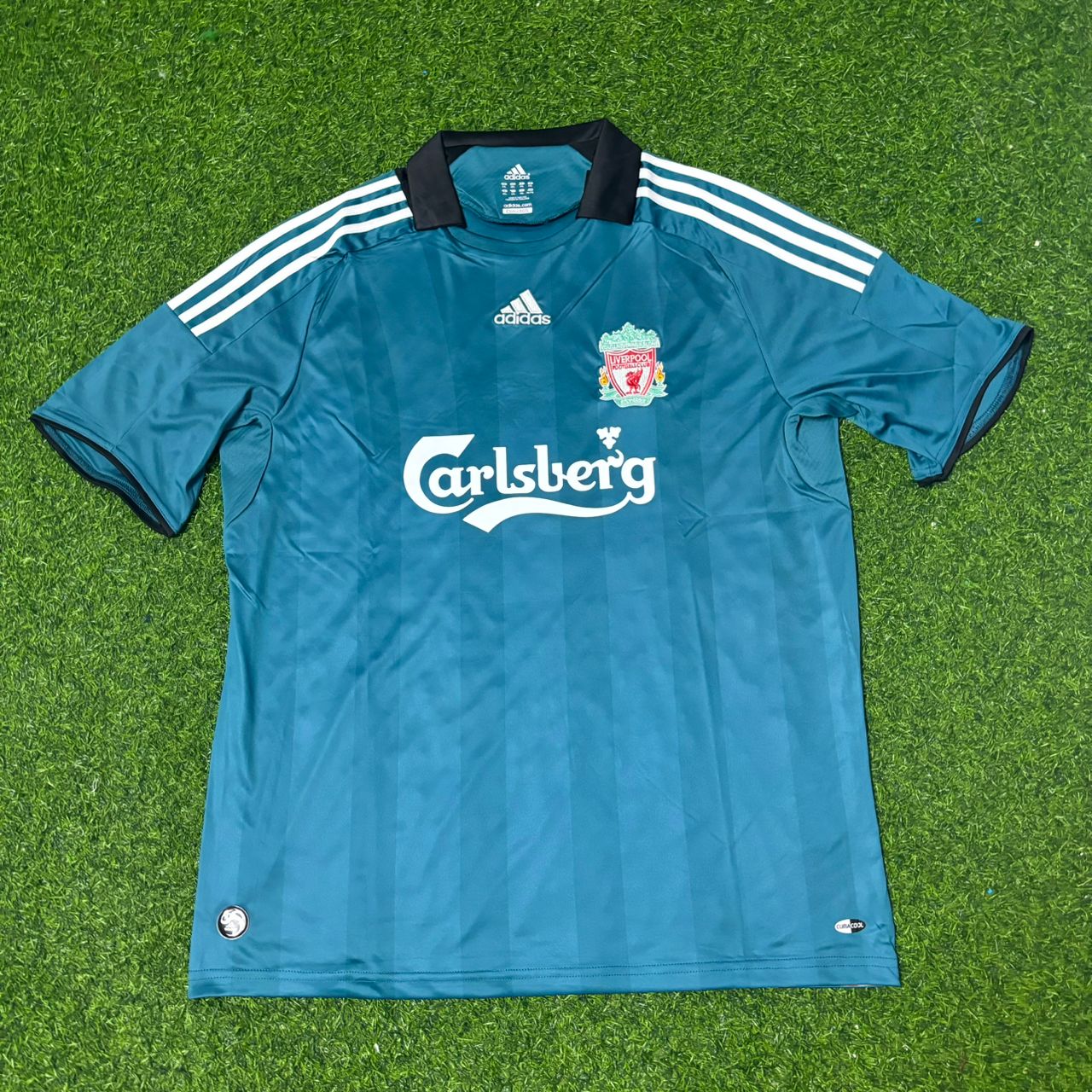 Steven Gerrard Liverpool 2008 2009 Green Retro Football Jersey Kit