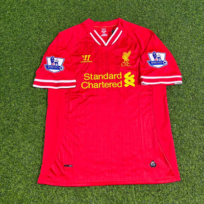 Steven Gerrard Liverpool 2013-2014 Season Red Retro Football Jersey Kit