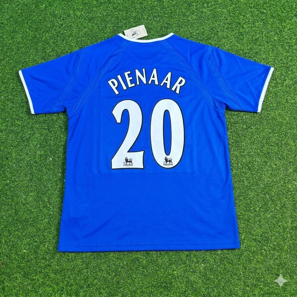Steven Pienaar #20 Everton Fc Blue Retro Football Jersey Kit