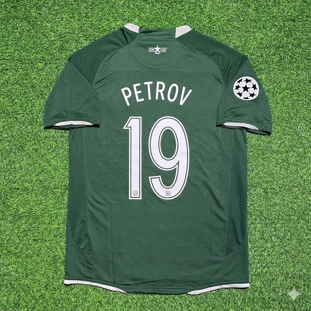 Stiliyan Petrov #19 Celtic Home Retro Football Jersey