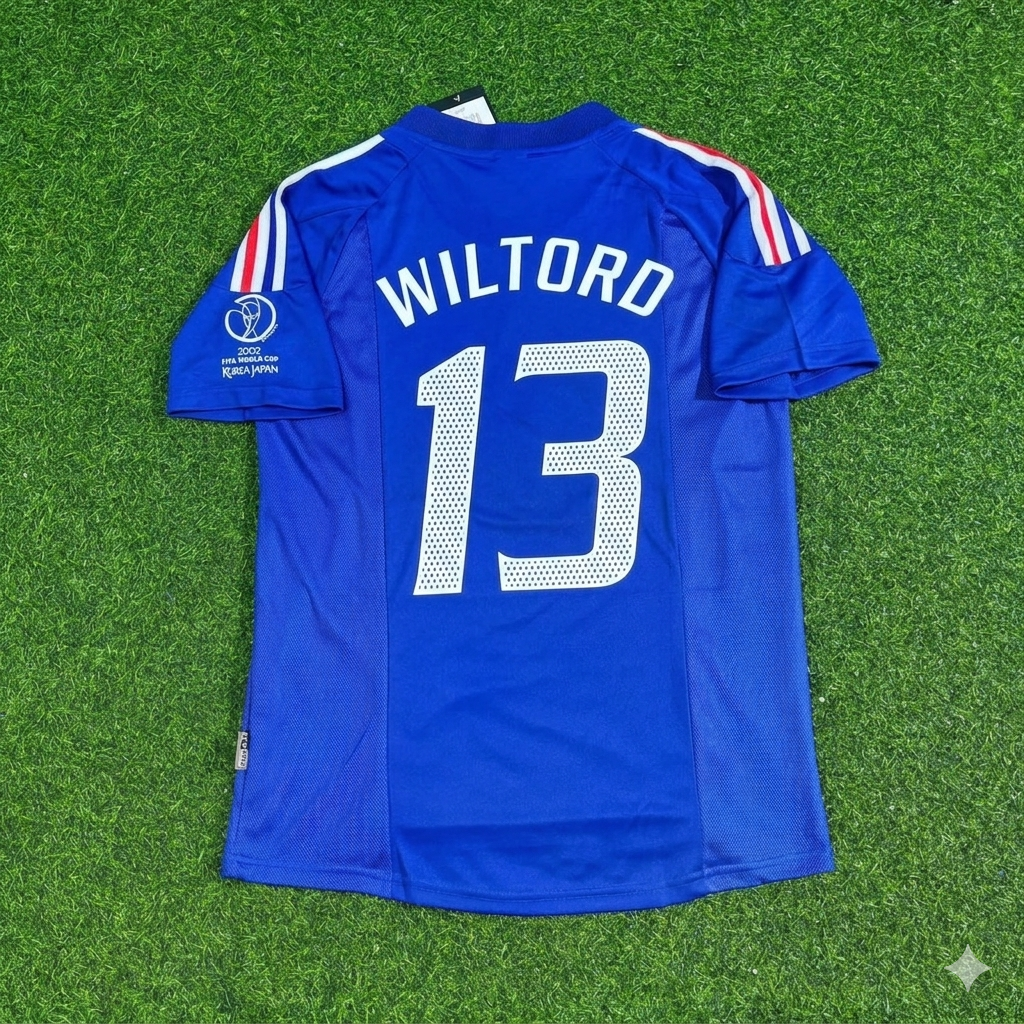 France World Cup 2002 Sylvain Wiltord #13 Retro Football Jersey