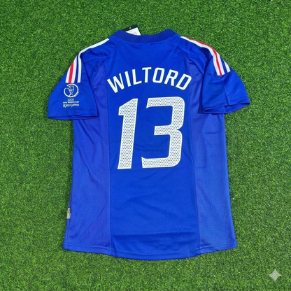 France World Cup 2002 Sylvain Wiltord #13 Retro Football Jersey