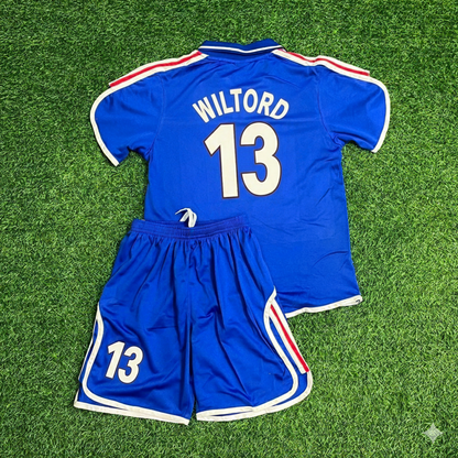 France EURO 2000 Sylvain Wiltord 13- 2002 Retro Kids Football Jersey
