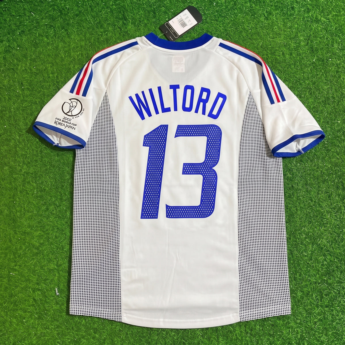 Syvlian Wiltord #13 France 2002 World Cup Away White Retro Football Jersey
