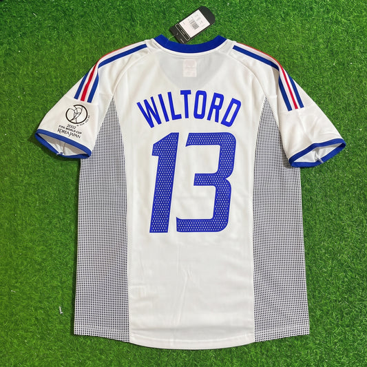 Syvlian Wiltord #13 France 2002 World Cup Away White Retro Football Jersey