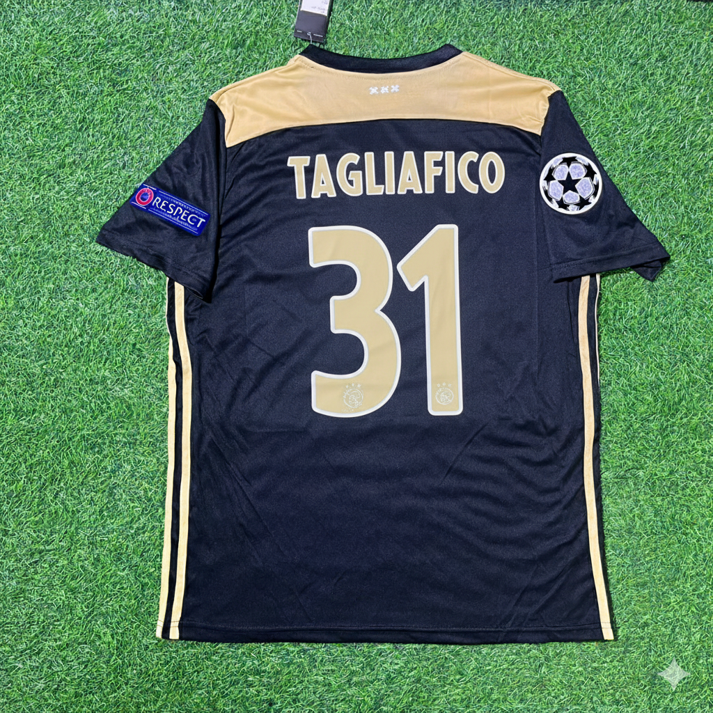Nicolas Tagliafico Ajax 2018 2019 Champions League Black Retro Football Jersey Kit