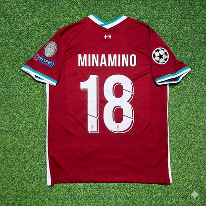 Takumi Minamino 18# Liverpool 2019 2020 Home Retro Football Jersey Kit
