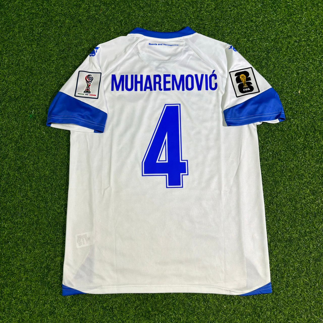 Bosnia and Herzegovina World Cup 2026 Tarik Muharemovic Away White Football Jersey