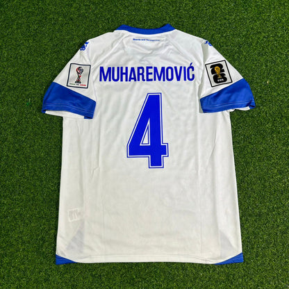 Bosnia and Herzegovina World Cup 2026 Tarik Muharemovic Away White Football Jersey