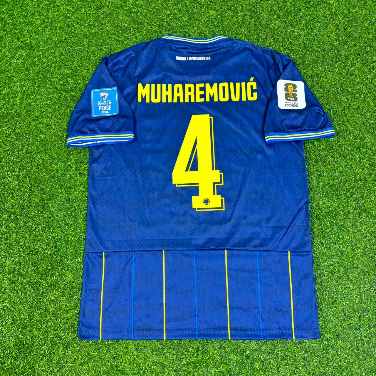 Bosnia and Herzegovina World Cup 2026 Tarik Muharemovic Blue Football Jersey