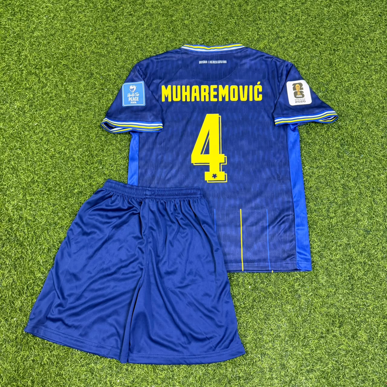 Tarik Muharemovic Bosnia and Herzegovina 2026 World Cup Blue Kids Football Jersey