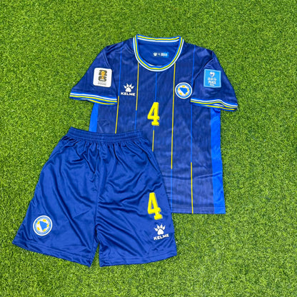 Tarik Muharemovic Bosnia and Herzegovina 2026 World Cup Blue Kids Football Jersey