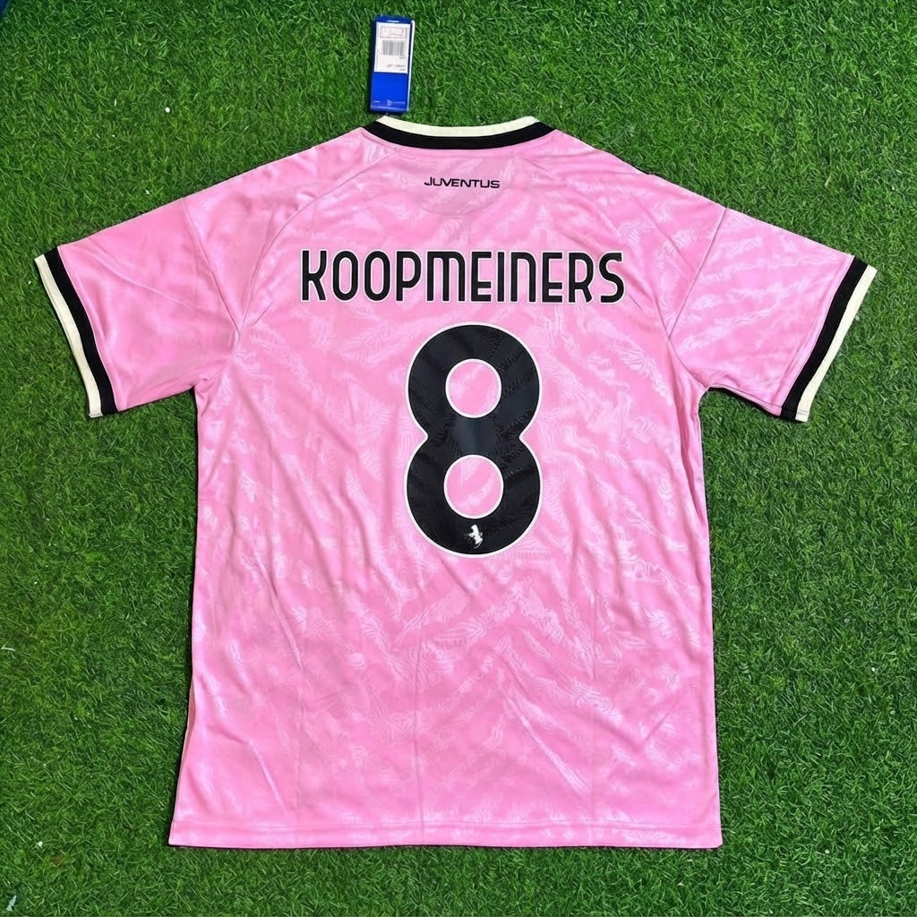 Teun Koopmeiners #8 Juventus 2026-2027 Away Pink Football Jersey
